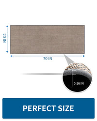 Kitchen Rugs and Mats Non Skid Washable, Absorbent Runner Rugs for Kitchen, Front of Sink, Kitchen Mats for Floor (Beige, 20"x47") - 7DAY'S
