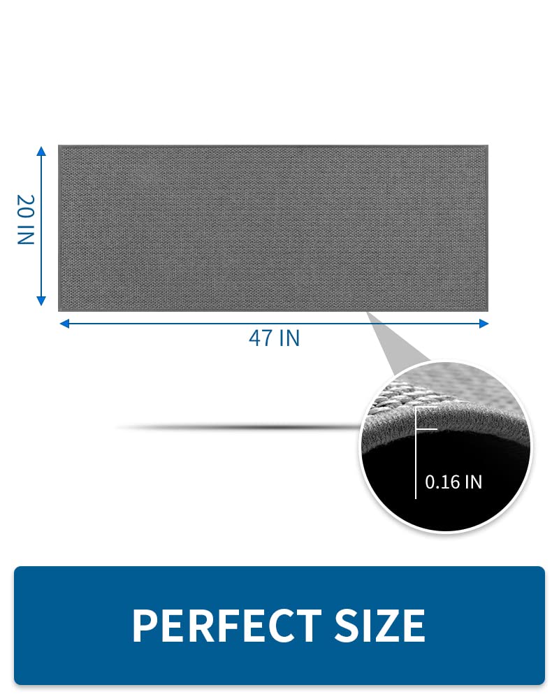 Kitchen Rugs and Mats Non Skid Washable, Absorbent Runner Rugs for Kitchen, Front of Sink, Kitchen Mats for Floor (Beige, 20"x47") - 7DAY'S