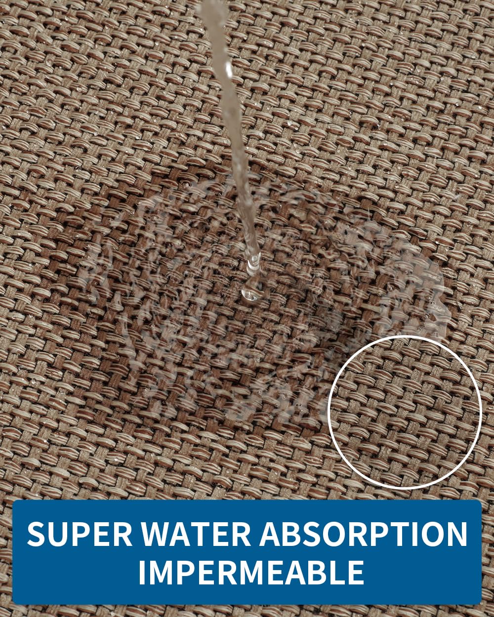 Kitchen Rugs and Mats Non Skid Washable, Absorbent Runner Rugs for Kitchen, Front of Sink, Kitchen Mats for Floor (Beige, 20"x47") - 7DAY'S