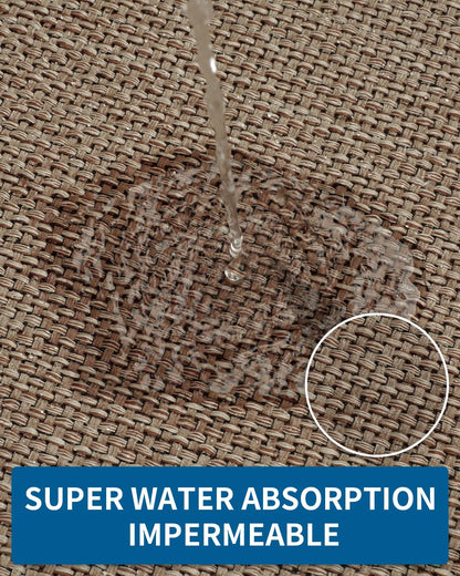 Kitchen Rugs and Mats Non Skid Washable, Absorbent Runner Rugs for Kitchen, Front of Sink, Kitchen Mats for Floor (Beige, 20"x47") - 7DAY'S