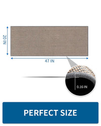 Kitchen Rugs and Mats Non Skid Washable, Absorbent Runner Rugs for Kitchen, Front of Sink, Kitchen Mats for Floor (Beige, 20"x47") - 7DAY'S