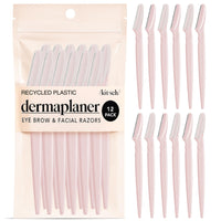 Kitsch Dermaplane Razor for Women Face - Face Razors for Women and Men - Eyebrow Trimmer, Shaver, Recycled Plastic Dermaplaning and Skin Care Tool - Terracotta, 12 pcs - 7DAY'S