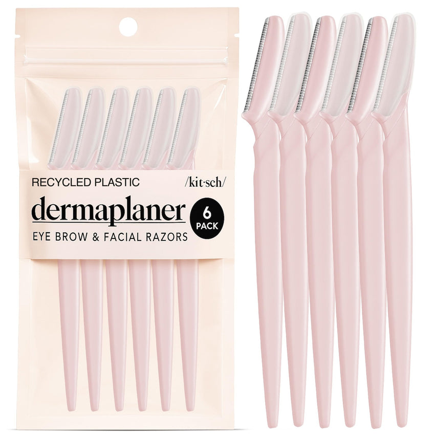 Kitsch Dermaplane Razor for Women Face - Face Razors for Women and Men - Eyebrow Trimmer, Shaver, Recycled Plastic Dermaplaning and Skin Care Tool - Terracotta, 12 pcs - 7DAY'S
