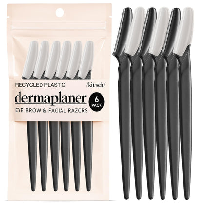Kitsch Dermaplane Razor for Women Face - Face Razors for Women and Men - Eyebrow Trimmer, Shaver, Recycled Plastic Dermaplaning and Skin Care Tool - Terracotta, 12 pcs - 7DAY'S