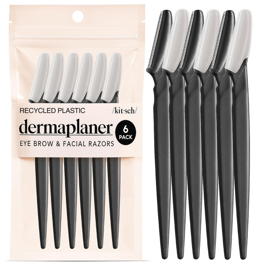 Kitsch Dermaplane Razor for Women Face - Face Razors for Women and Men - Eyebrow Trimmer, Shaver, Recycled Plastic Dermaplaning and Skin Care Tool - Terracotta, 12 pcs - 7DAY'S