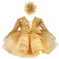 KLFFLGID Baby Girl Pageant Dress Sequins Embroidered Lace Toddler Flower Wedding Birthday Party Gown Dresses - 7DAY'S