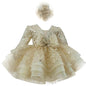 KLFFLGID Baby Girl Pageant Dress Sequins Embroidered Lace Toddler Flower Wedding Birthday Party Gown Dresses - 7DAY'S
