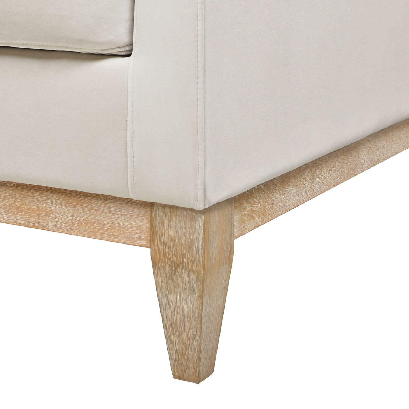 Knox 36" Modern Farmhouse Arm Chair, French beige Performance Velvet - 7DAY'S