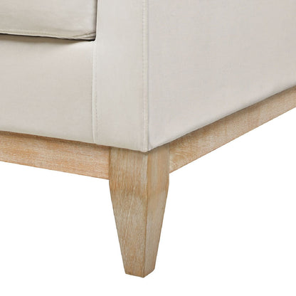 Knox 36" Modern Farmhouse Arm Chair, French beige Performance Velvet - 7DAY'S