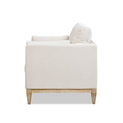 Knox 36" Modern Farmhouse Arm Chair, French beige Performance Velvet - 7DAY'S