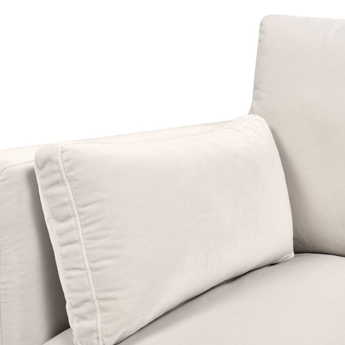 Knox 36" Modern Farmhouse Arm Chair, French beige Performance Velvet - 7DAY'S