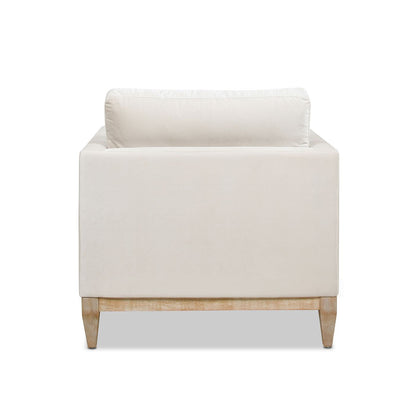 Knox 36" Modern Farmhouse Arm Chair, French beige Performance Velvet - 7DAY'S