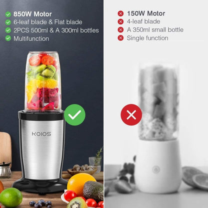 KOIOS 850W Personal Blender for Shakes and Smoothies - 7DAY'S