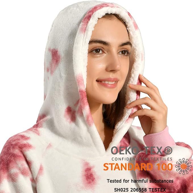 Krifey Wearable Blanket Hoodie, Oversized Sherpa Hooded as Birthday Gifts for Mom Women Girlfriend Men, Cozy Sweatshirt with Giant Pocket - 7DAY'S