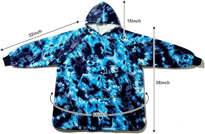Krifey Wearable Blanket Hoodie, Oversized Sherpa Hooded as Birthday Gifts for Mom Women Girlfriend Men, Cozy Sweatshirt with Giant Pocket - 7DAY'S