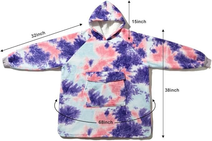 Krifey Wearable Blanket Hoodie, Oversized Sherpa Hooded as Birthday Gifts for Mom Women Girlfriend Men, Cozy Sweatshirt with Giant Pocket - 7DAY'S