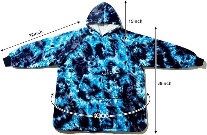 Krifey Wearable Blanket Hoodie, Oversized Sherpa Hooded as Birthday Gifts for Mom Women Girlfriend Men, Cozy Sweatshirt with Giant Pocket - 7DAY'S