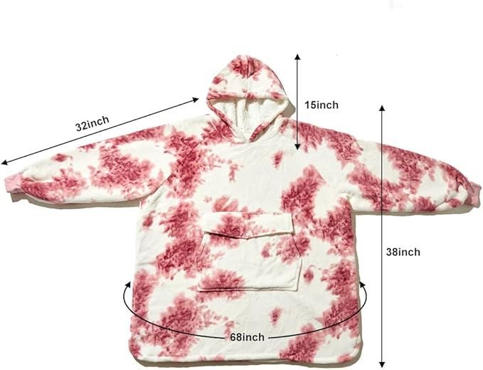 Krifey Wearable Blanket Hoodie, Oversized Sherpa Hooded as Birthday Gifts for Mom Women Girlfriend Men, Cozy Sweatshirt with Giant Pocket - 7DAY'S