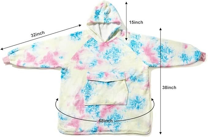 Krifey Wearable Blanket Hoodie, Oversized Sherpa Hooded as Birthday Gifts for Mom Women Girlfriend Men, Cozy Sweatshirt with Giant Pocket - 7DAY'S