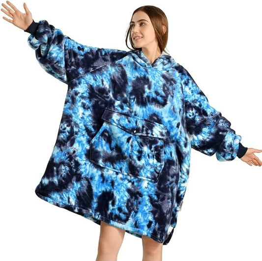 Krifey Wearable Blanket Hoodie, Oversized Sherpa Hooded as Birthday Gifts for Mom Women Girlfriend Men, Cozy Sweatshirt with Giant Pocket - 7DAY'S