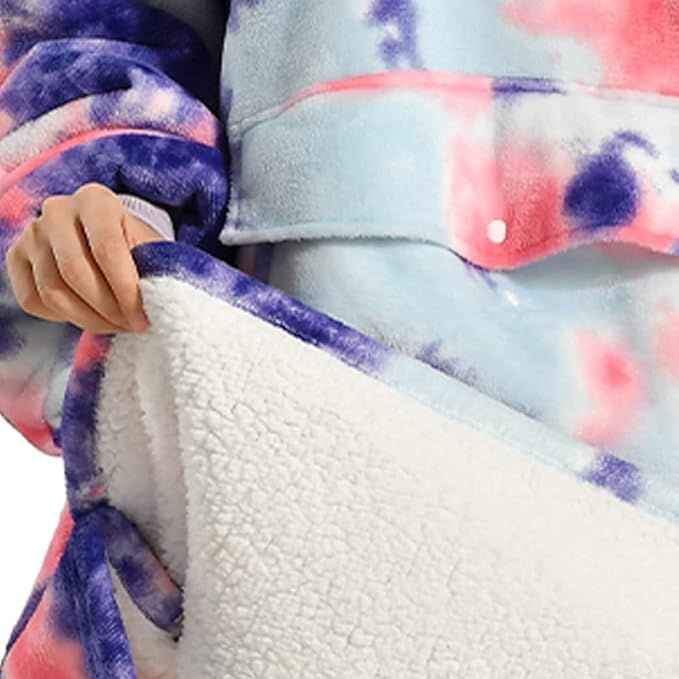 Krifey Wearable Blanket Hoodie, Oversized Sherpa Hooded as Birthday Gifts for Mom Women Girlfriend Men, Cozy Sweatshirt with Giant Pocket - 7DAY'S