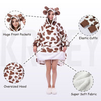 Krifey Wearable Blanket Hoodie, Oversized Sherpa Hooded as Christmas, Birthday Gifts for Mom Women Girlfriend Men - 7DAY'S