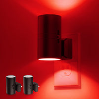 L LOHAS LED Night Light Plug in, Modern Night Lights Plug into Wall, Dusk to Dawn Sensor, Soft White 3000K, 0 - 100LM Adjustable Brightness, Dimmable Night Lights for Hallway Bedroom Stairway, 2 Pack - 7DAY'S