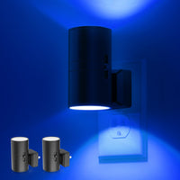 L LOHAS LED Night Light Plug in, Modern Night Lights Plug into Wall, Dusk to Dawn Sensor, Soft White 3000K, 0 - 100LM Adjustable Brightness, Dimmable Night Lights for Hallway Bedroom Stairway, 2 Pack - 7DAY'S