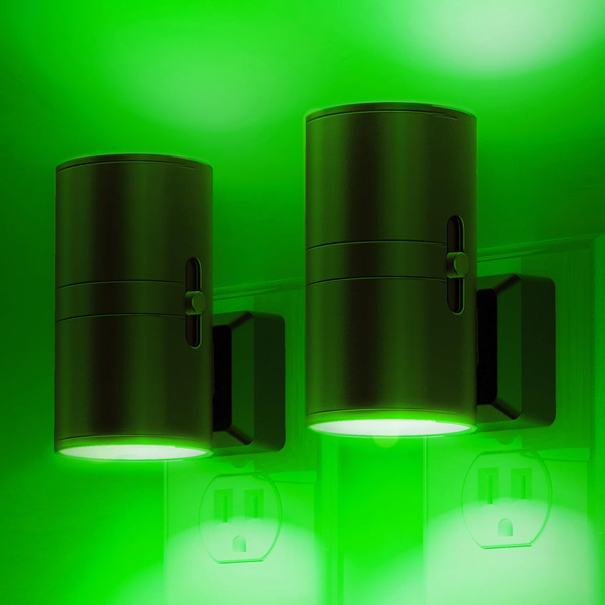 L LOHAS LED Night Light Plug in, Modern Night Lights Plug into Wall, Dusk to Dawn Sensor, Soft White 3000K, 0 - 100LM Adjustable Brightness, Dimmable Night Lights for Hallway Bedroom Stairway, 2 Pack - 7DAY'S
