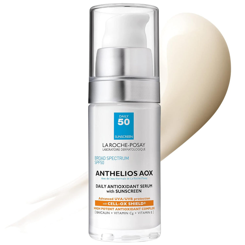 La Roche - Posay Anthelios AOX Daily Antioxidant Serum with SPF, Face Moisturizer with Sunscreen and Vitamin C & E, Oil Free Face Sunscreen for Sensitive Skin, Moisturizing Sun Protection - 7DAY'S