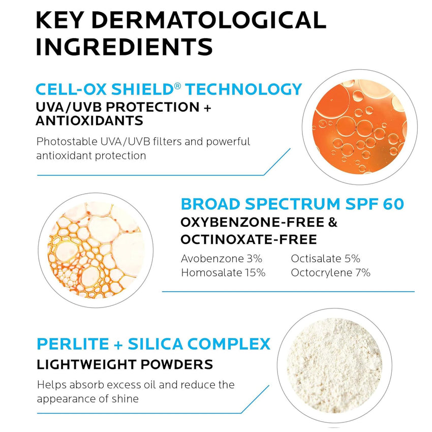 La Roche - Posay Anthelios Clear Skin Sunscreen Dry Touch SPF 60, Oil Free Sunscreen For Face, Oil Absorbing, Broad Spectrum SPF + Antioxidants, Non - Greasy, Oxybenzone Free, Travel Size - 7DAY'S