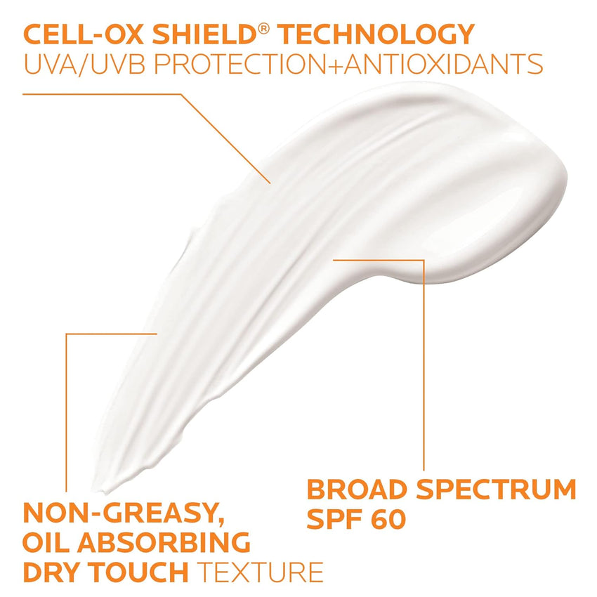 La Roche - Posay Anthelios Clear Skin Sunscreen Dry Touch SPF 60, Oil Free Sunscreen For Face, Oil Absorbing, Broad Spectrum SPF + Antioxidants, Non - Greasy, Oxybenzone Free, Travel Size - 7DAY'S