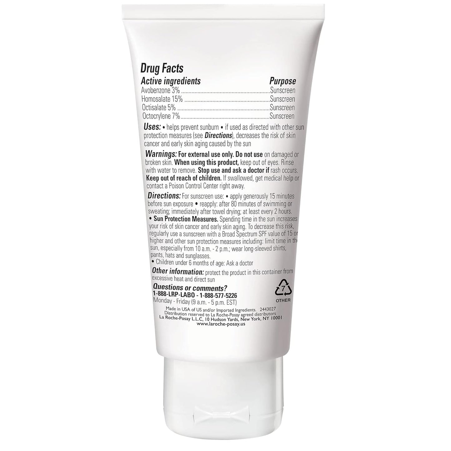 La Roche - Posay Anthelios Clear Skin Sunscreen Dry Touch SPF 60, Oil Free Sunscreen For Face, Oil Absorbing, Broad Spectrum SPF + Antioxidants, Non - Greasy, Oxybenzone Free, Travel Size - 7DAY'S
