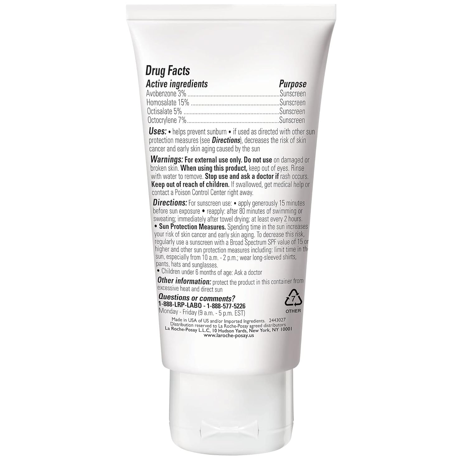 La Roche - Posay Anthelios Clear Skin Sunscreen Dry Touch SPF 60, Oil Free Sunscreen For Face, Oil Absorbing, Broad Spectrum SPF + Antioxidants, Non - Greasy, Oxybenzone Free, Travel Size - 7DAY'S