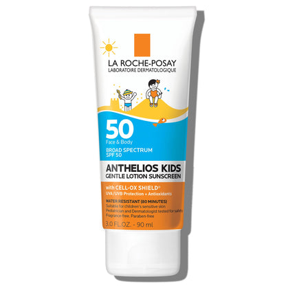 La Roche - Posay Anthelios Kids Gentle Lotion Sunscreen SPF 50, Broad Spectrum SPF + Antioxidants, Sunscreen For Kids, Octinoxate & Oxybenzone - Free, Pediatrician Tested, Non Comedogenic, Oil Free - 7DAY'S