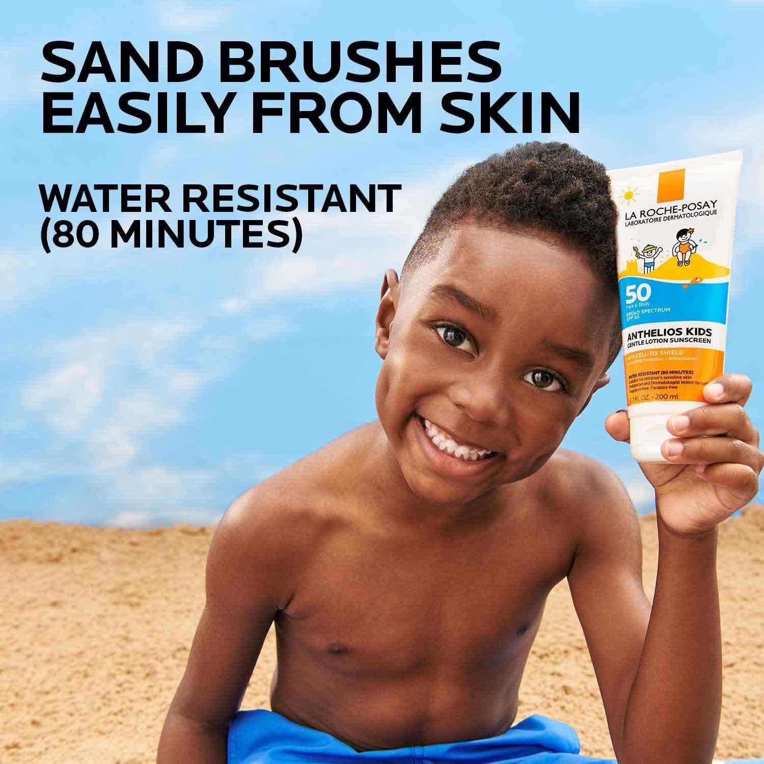 La Roche - Posay Anthelios Kids Gentle Lotion Sunscreen SPF 50, Broad Spectrum SPF + Antioxidants, Sunscreen For Kids, Octinoxate & Oxybenzone - Free, Pediatrician Tested, Non Comedogenic, Oil Free - 7DAY'S