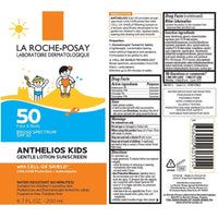 La Roche - Posay Anthelios Kids Gentle Lotion Sunscreen SPF 50, Broad Spectrum SPF + Antioxidants, Sunscreen For Kids, Octinoxate & Oxybenzone - Free, Pediatrician Tested, Non Comedogenic, Oil Free - 7DAY'S
