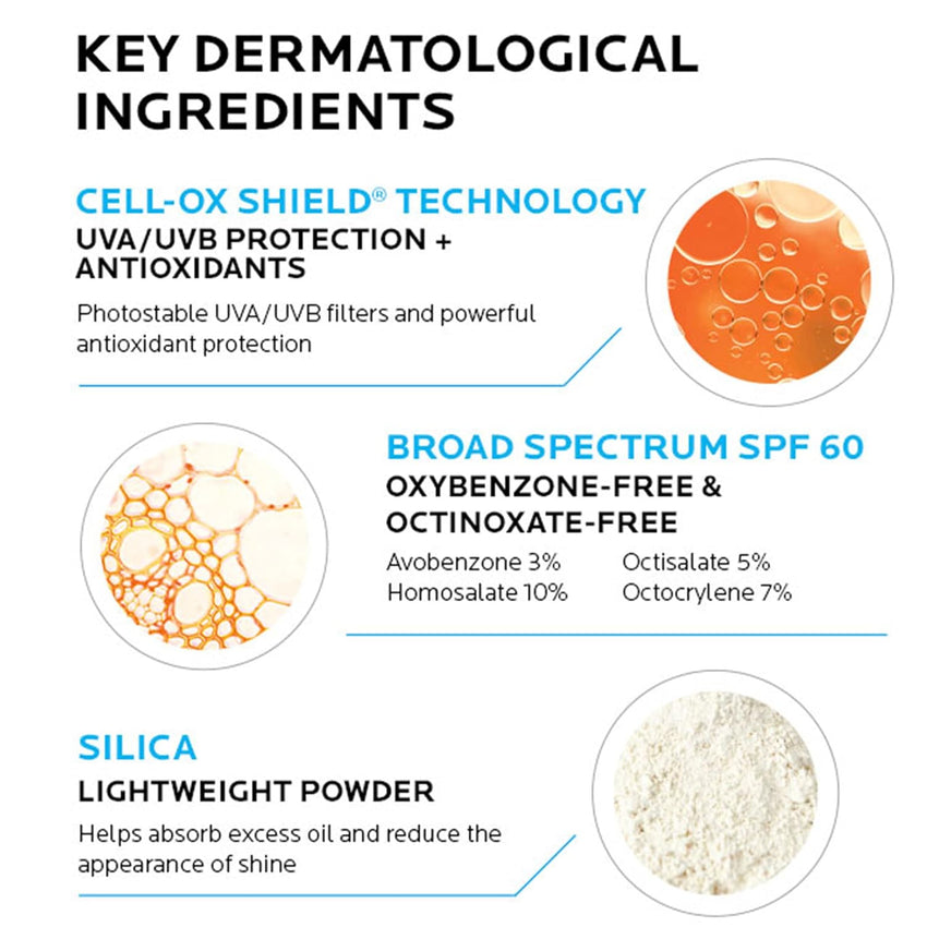 La Roche - Posay Anthelios Light Fluid Facial Sunscreen SPF 60, Lightweight Sunscreen For Face, Fluid Texture, Broad Spectrum SPF + Antioxidants, Oil Free & Oxybenzone Free, Travel Size 1.7 Fl. Oz. - 7DAY'S
