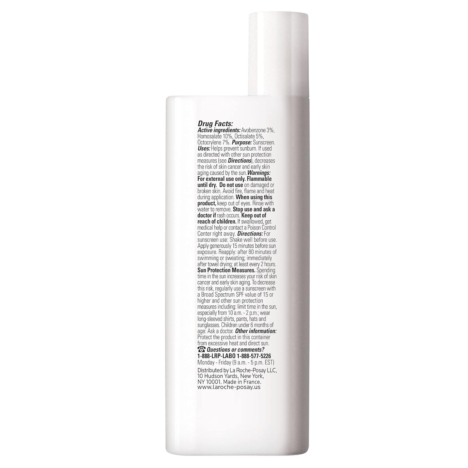 La Roche - Posay Anthelios Light Fluid Facial Sunscreen SPF 60, Lightweight Sunscreen For Face, Fluid Texture, Broad Spectrum SPF + Antioxidants, Oil Free & Oxybenzone Free, Travel Size 1.7 Fl. Oz. - 7DAY'S