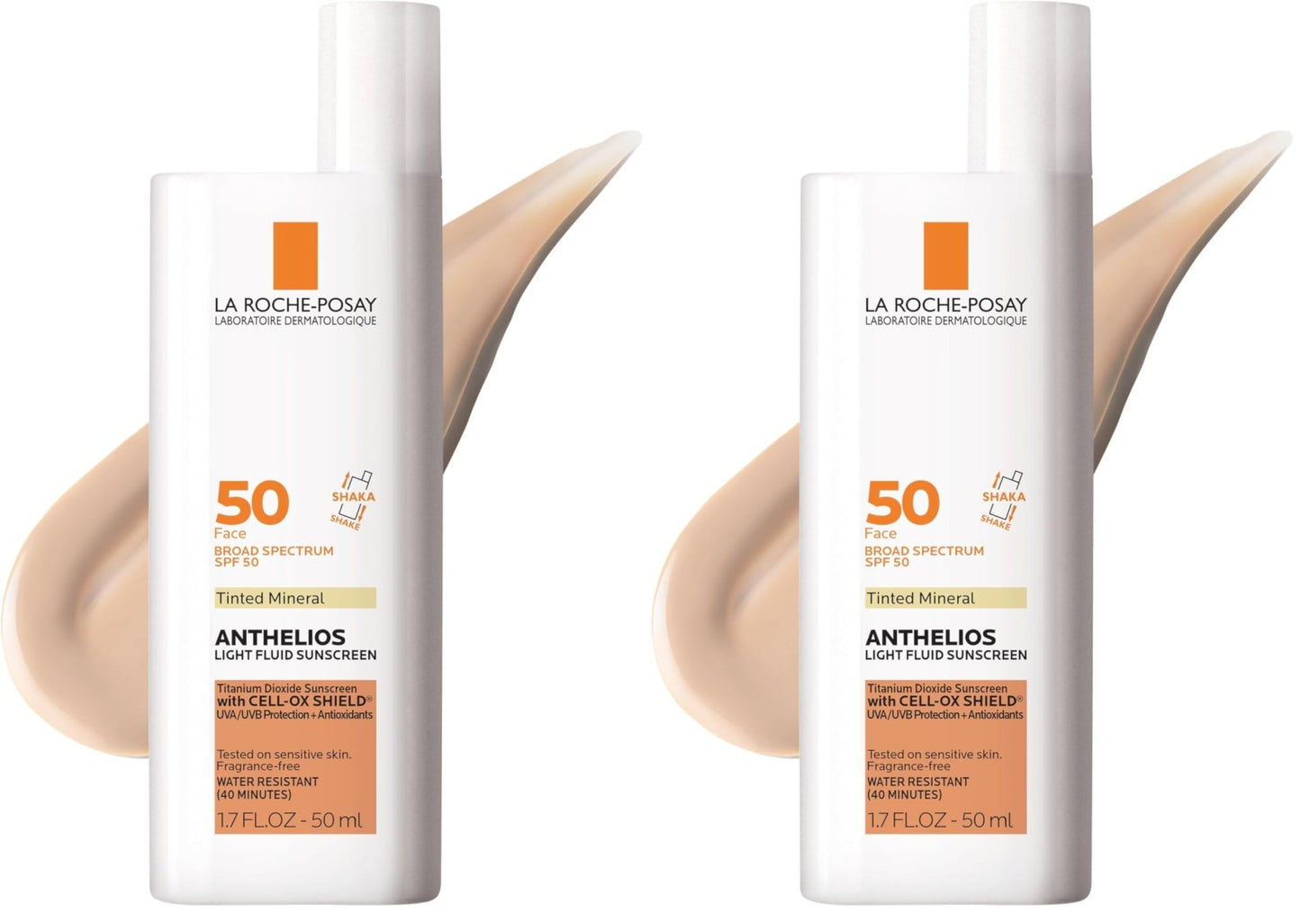 La Roche - Posay Anthelios Sunscreen SPF 50, Ultra - Light Fluid Broad Spectrum SPF 50, Face Sunscreen with Titanium Dioxide Mineral, Lightweight & Fast - Absorbing, Oil - Free, Matte Finish - 7DAY'S