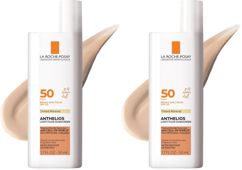 La Roche - Posay Anthelios Sunscreen SPF 50, Ultra - Light Fluid Broad Spectrum SPF 50, Face Sunscreen with Titanium Dioxide Mineral, Lightweight & Fast - Absorbing, Oil - Free, Matte Finish - 7DAY'S