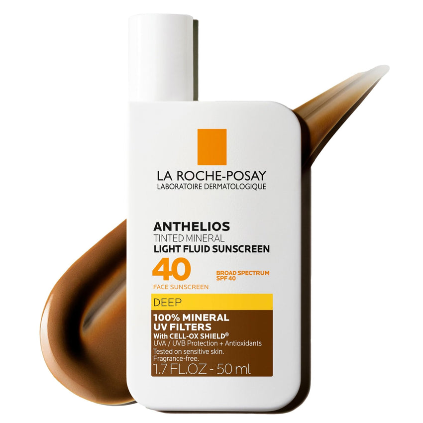 La Roche - Posay Anthelios Sunscreen SPF 50, Ultra - Light Fluid Broad Spectrum SPF 50, Face Sunscreen with Titanium Dioxide Mineral, Lightweight & Fast - Absorbing, Oil - Free, Matte Finish - 7DAY'S