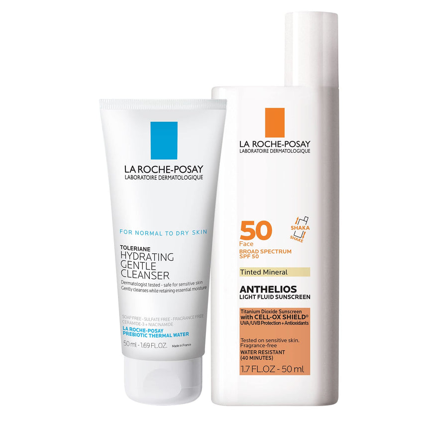 La Roche - Posay Anthelios Sunscreen SPF 50, Ultra - Light Fluid Broad Spectrum SPF 50, Face Sunscreen with Titanium Dioxide Mineral, Lightweight & Fast - Absorbing, Oil - Free, Matte Finish - 7DAY'S