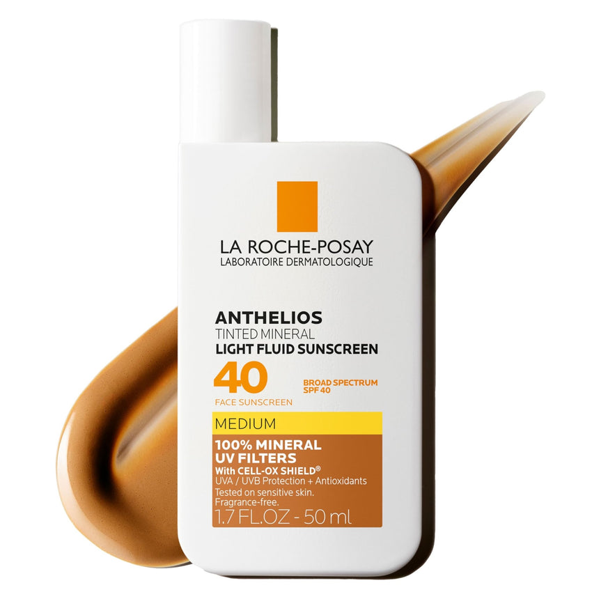 La Roche - Posay Anthelios Sunscreen SPF 50, Ultra - Light Fluid Broad Spectrum SPF 50, Face Sunscreen with Titanium Dioxide Mineral, Lightweight & Fast - Absorbing, Oil - Free, Matte Finish - 7DAY'S