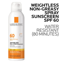 La Roche - Posay Anthelios Ultra - Light Sunscreen Spray Lotion SPF 60, Spray Sunscreen For Face & Body, Broad Spectrum SPF + Antioxidants, Oil Free, Alcohol Free, Water Resistant 80 Min., 5 Fl. Oz. - 7DAY'S