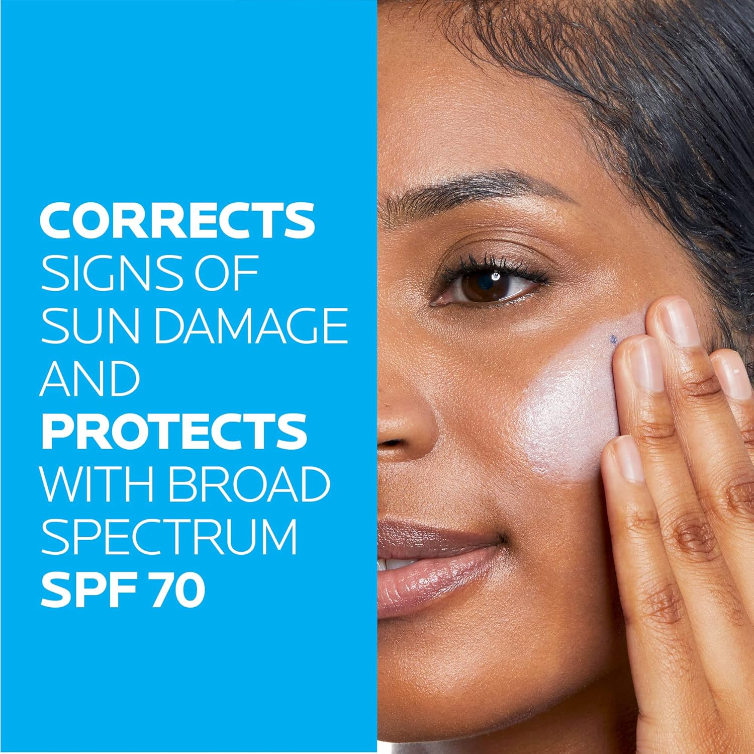 La Roche - Posay Anthelios UV Correct Sunscreen Moisturizer SPF 70, Daily Anti - Aging Face Moisturizer with Sunscreen and Niacinamide to Even Skin Tone & Fine Lines, Sun Protection for Sensitive Skin - 7DAY'S