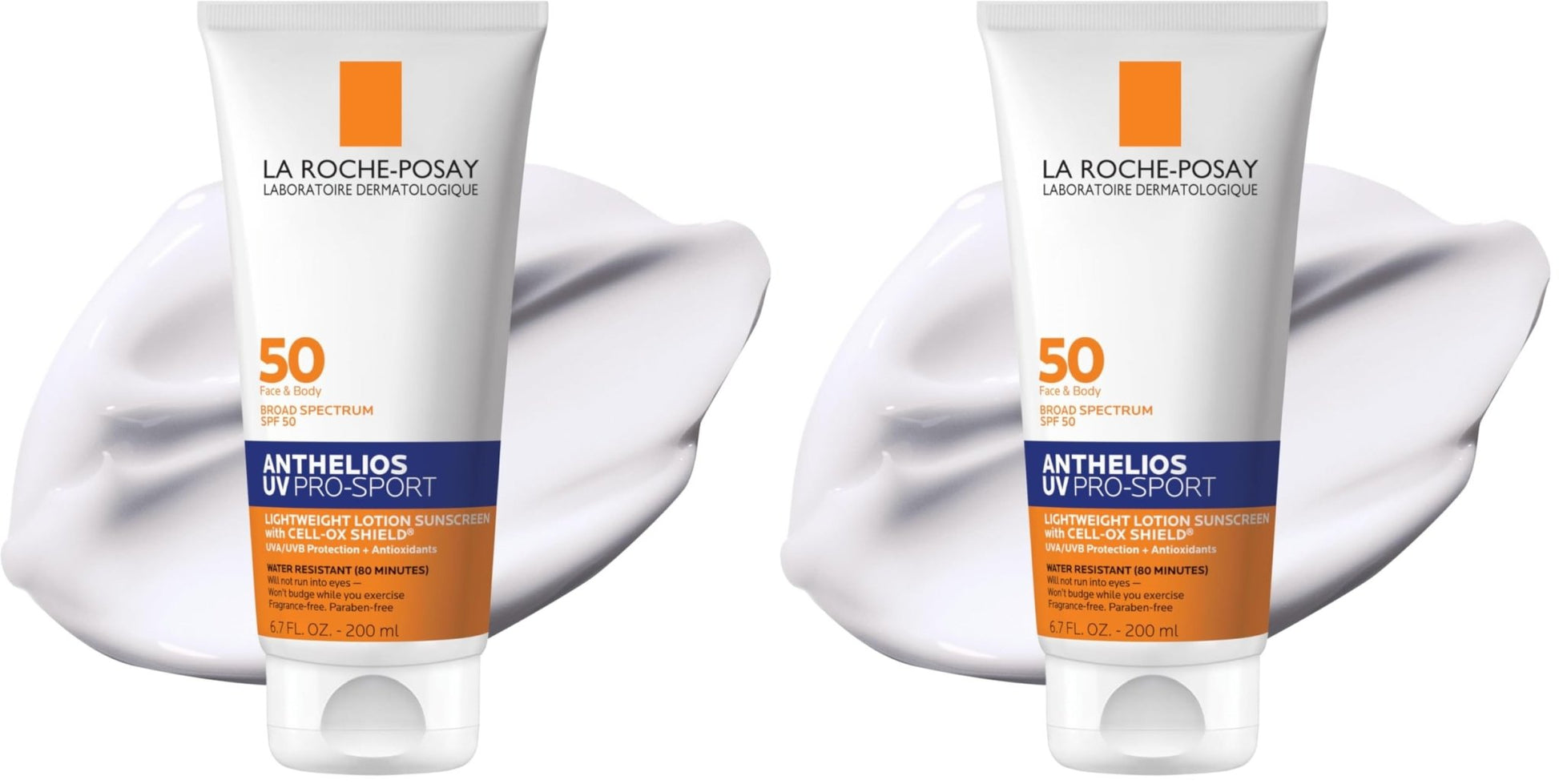La Roche - Posay Anthelios UV Pro - Sport SPF 50 Sunscreen for Face & Body, Water & Sweat Resistant with Non - Drip Formula, Invisible Broad Spectrum Sunscreen Lotion, Lightweight & Breathable - 7DAY'S