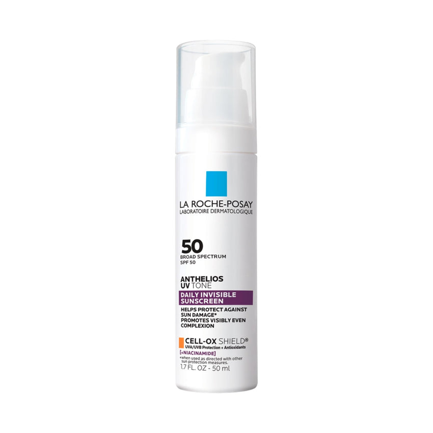 La Roche Posay Anthelios UV Sunscreen SPF 50, Daily Sunscreen for Face in 3 Formulas, UV Tone with Niacinamide, UV Hydra with Hyaluronic Acid, UV Clear with Azelaic Acid, Broad Spectrum Invisible SPF - 7DAY'S