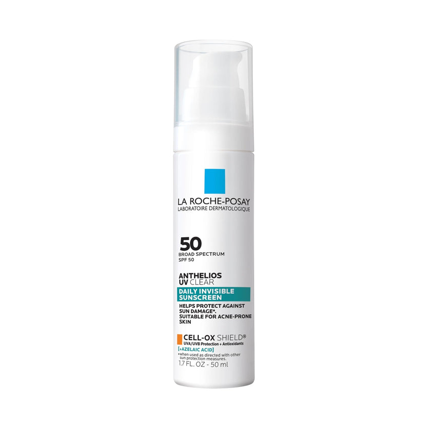 La Roche Posay Anthelios UV Sunscreen SPF 50, Daily Sunscreen for Face in 3 Formulas, UV Tone with Niacinamide, UV Hydra with Hyaluronic Acid, UV Clear with Azelaic Acid, Broad Spectrum Invisible SPF - 7DAY'S