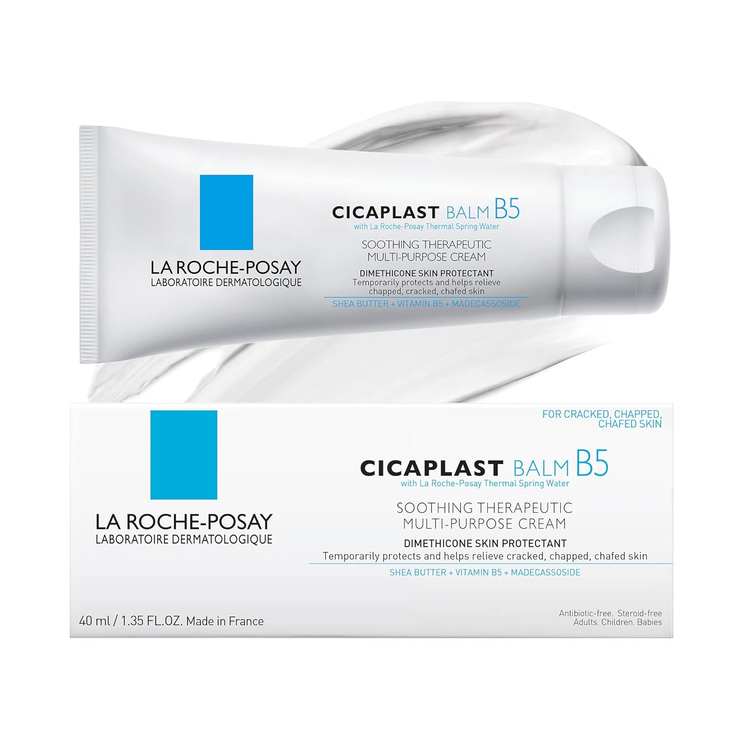 La Roche - Posay Cicaplast Balm B5, Healing Ointment and Soothing Therapeutic Multi Purpose Cream for Dry & Irritated Skin, Body and Hand Balm, Baby Safe, Fragrance Free - 7DAY'S